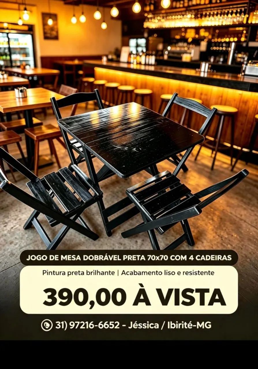 Jogo de mesa dobrável - Foto 3