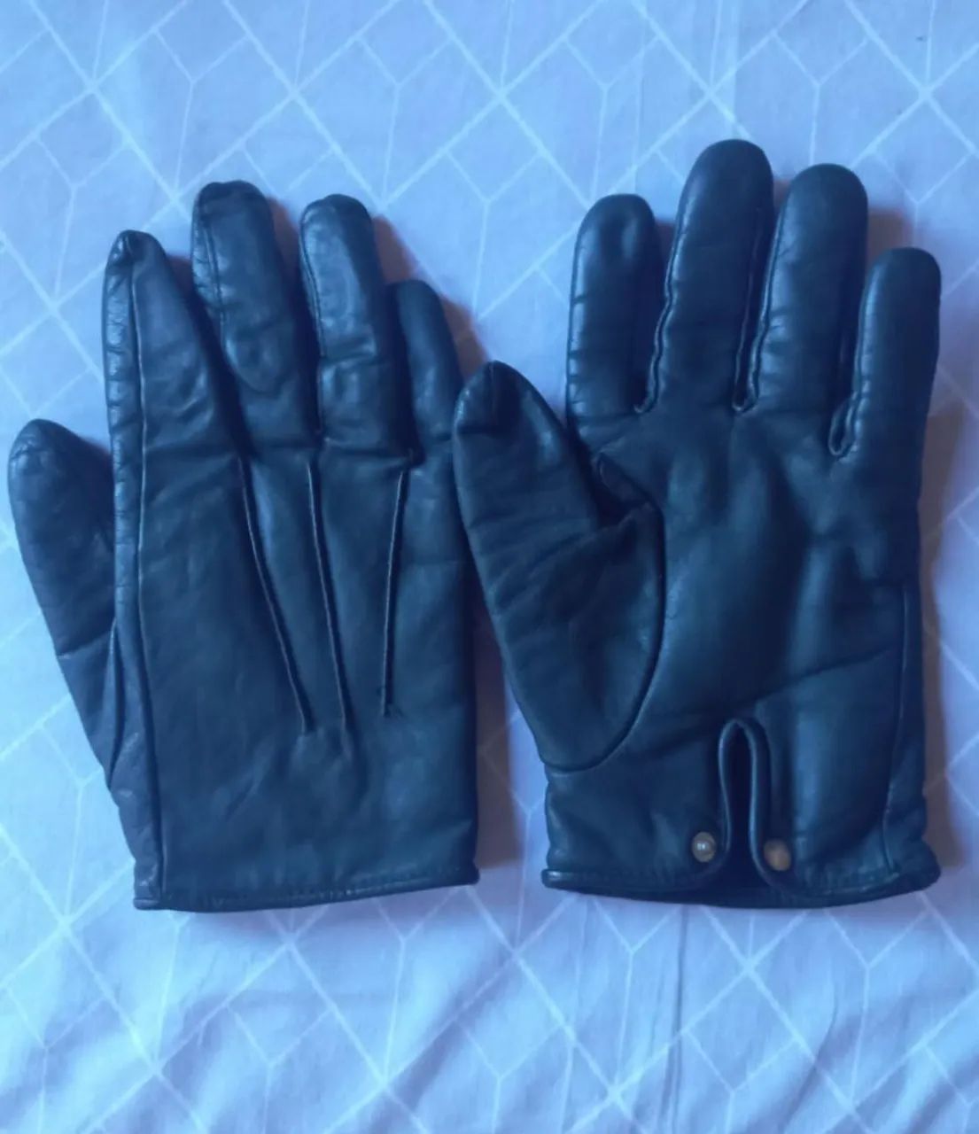 Luvas e touca de couro legítimo para moto e frio  - Foto 5