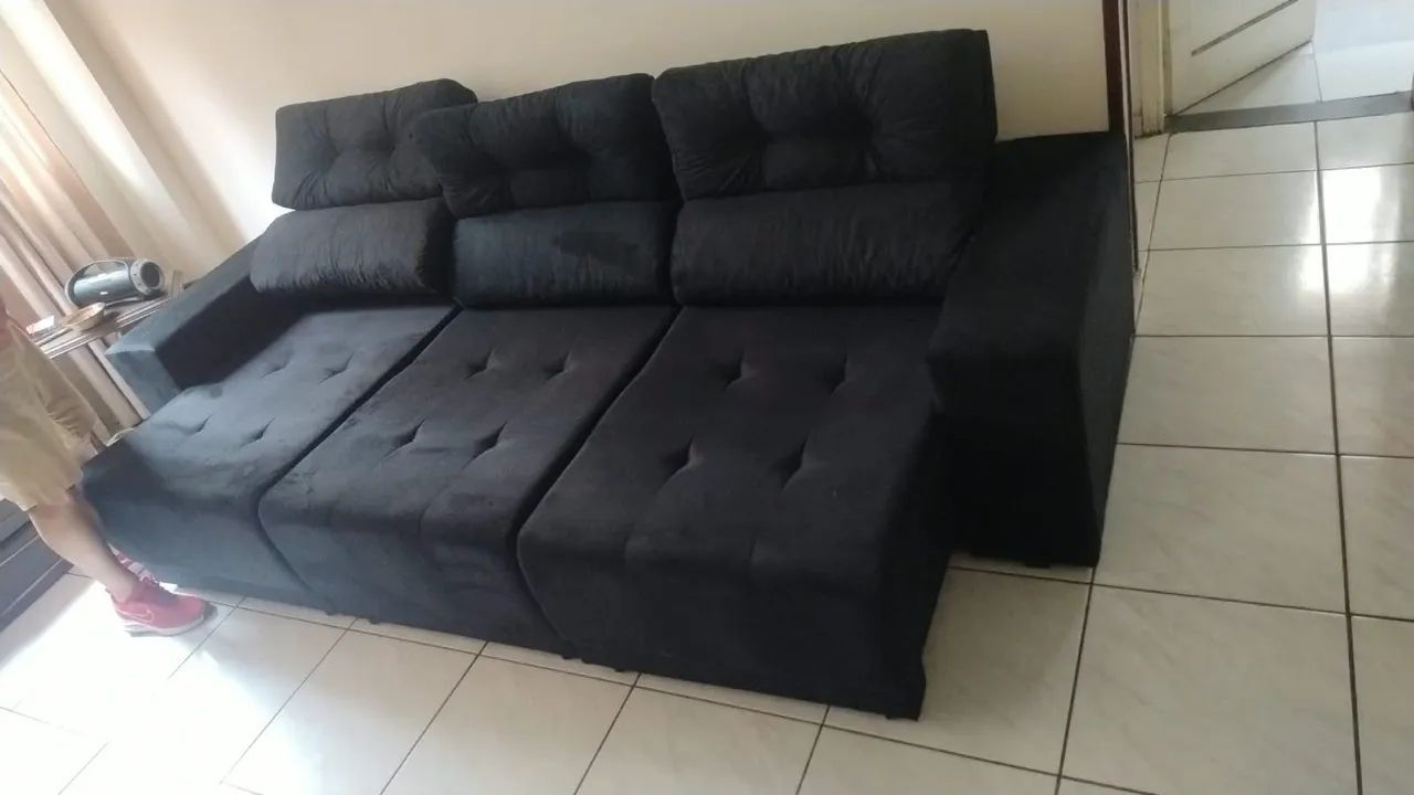 SOFA RETRATIL RECLINÁVEL 2.7m FRETE GRÁTIS 