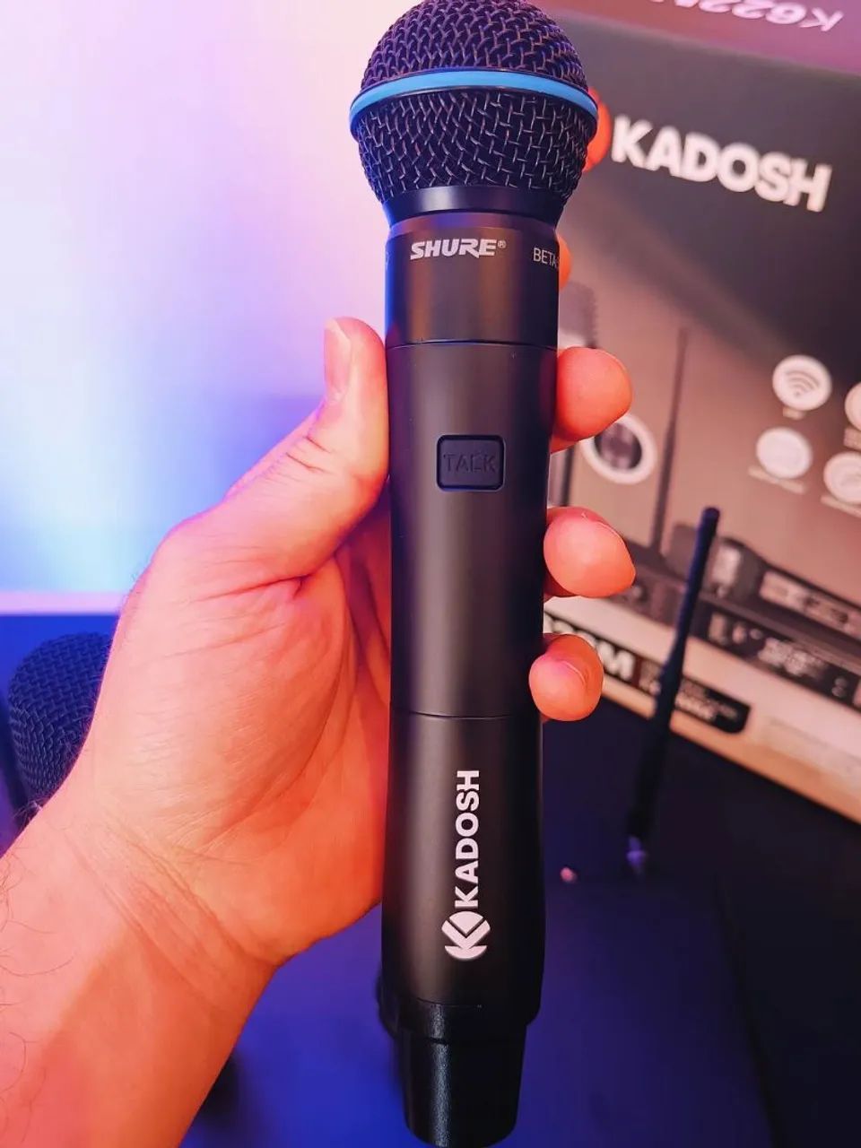 Microfone Profissional BETA58A Sem Fio Kadosh K621M K-Comm TalkBack com Cápsula Shure  - Foto 3