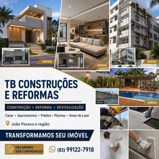 Construção e Reforma de Casas e Apartamentos | João Pessoa e Região