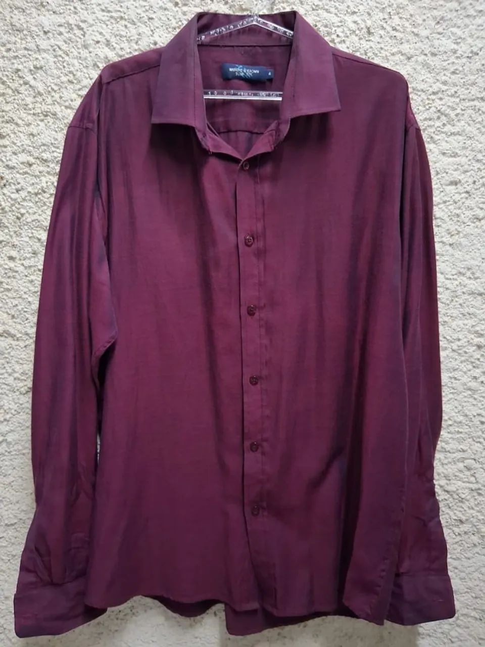 Camisa Social Vinho - G