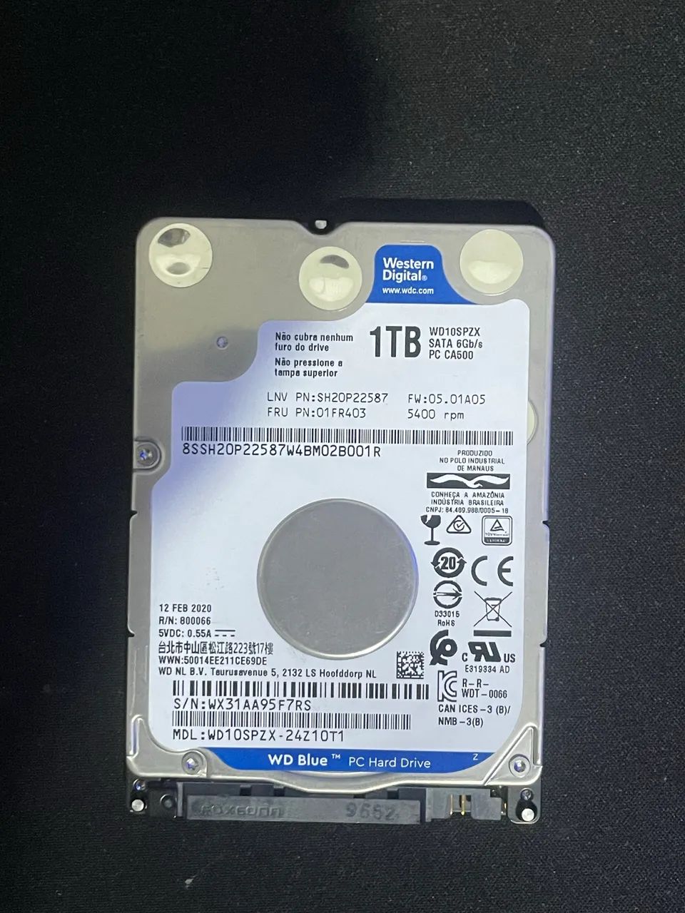 HD notebook 1TB WD Blue