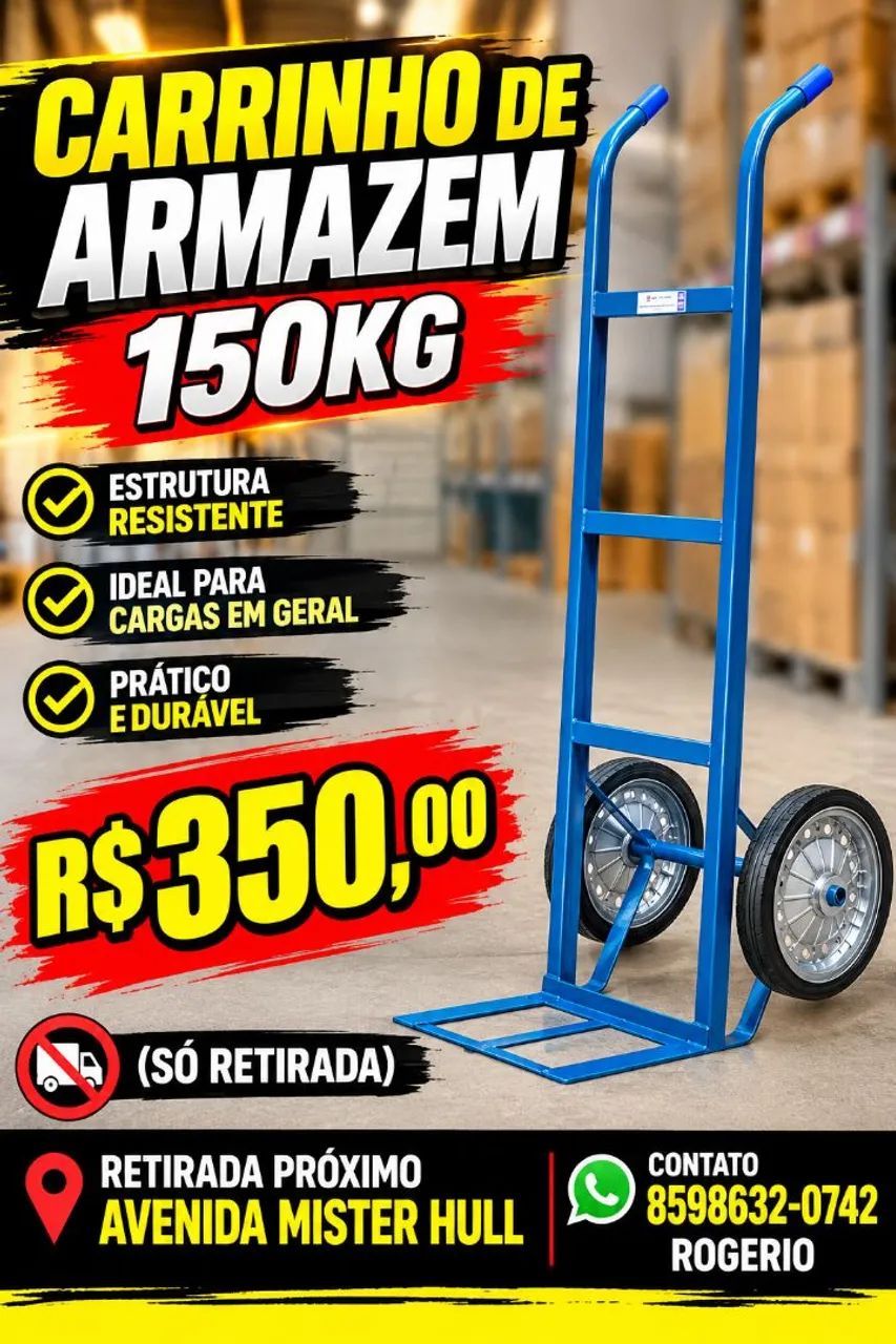 CARRINHO DE ARMAZEM 150KG 