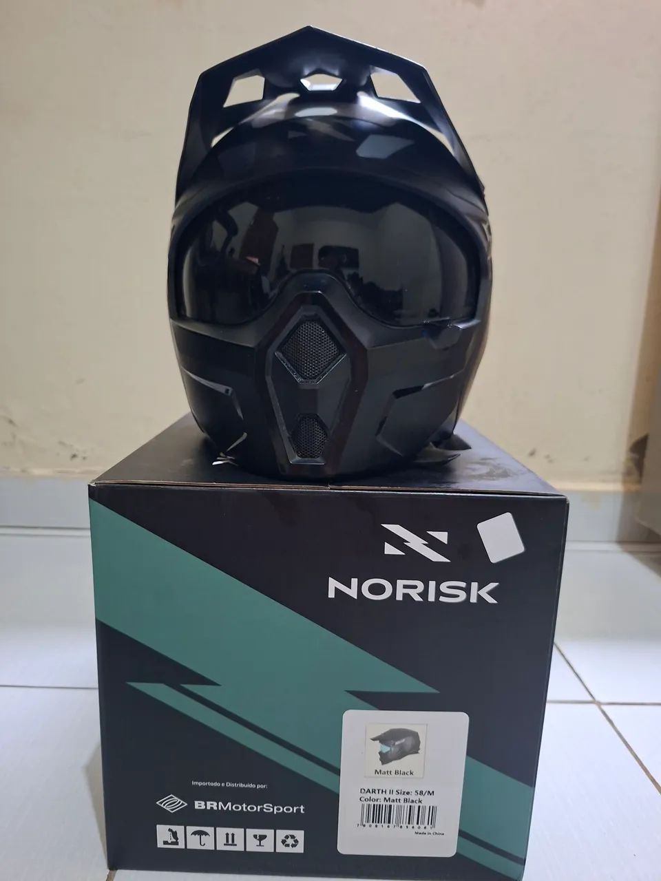 Capacete Norisk Darth 2 Preto Fosco Black Multimodal Tam 58 - Foto 8