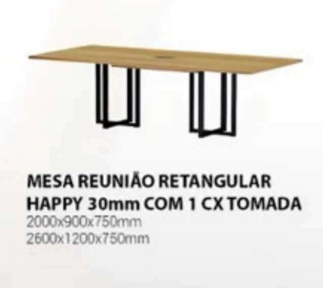 Mesa de reunião 1 caixa de tomada 
