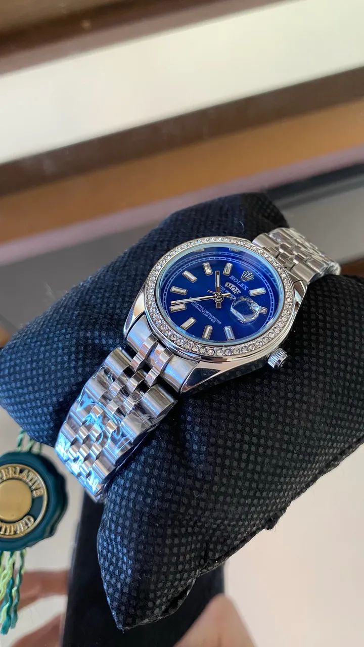 Relógio Rolex Quartz Azul - Foto 2