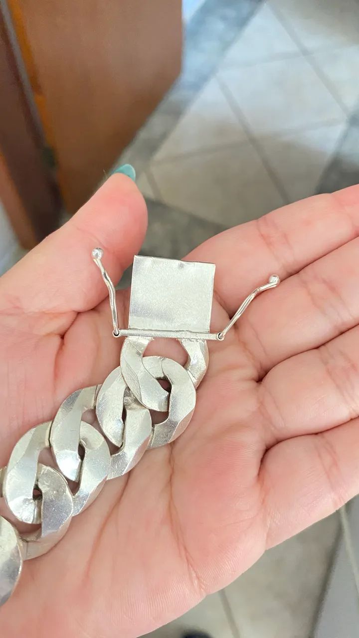 VENDO PULSEIRA PRATA MISTA - Foto 2