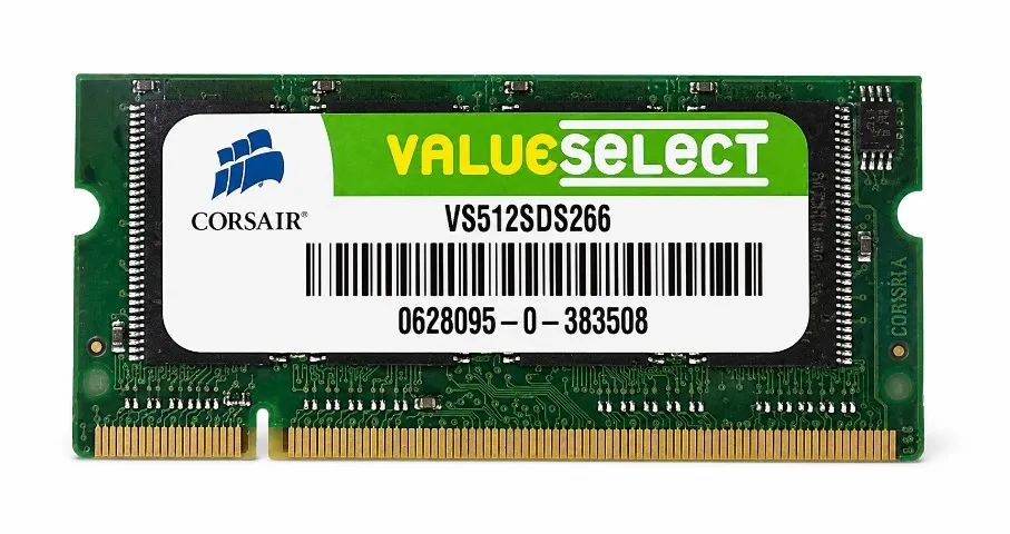Memória RAM 512MB Corsair Value Select DDR 266MHz para Notebook VS512SDS266