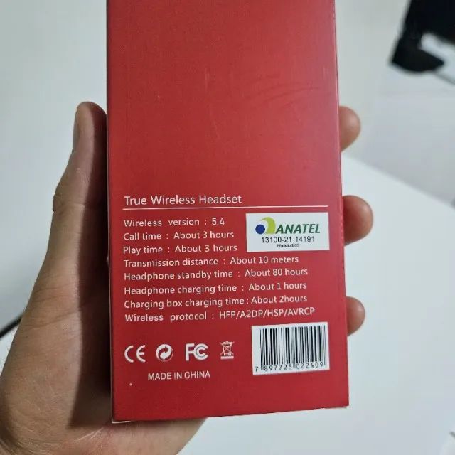 Fone Bluetooth Sem Fio Wireless 5.4 Headset Novo Lacrado - Foto 5