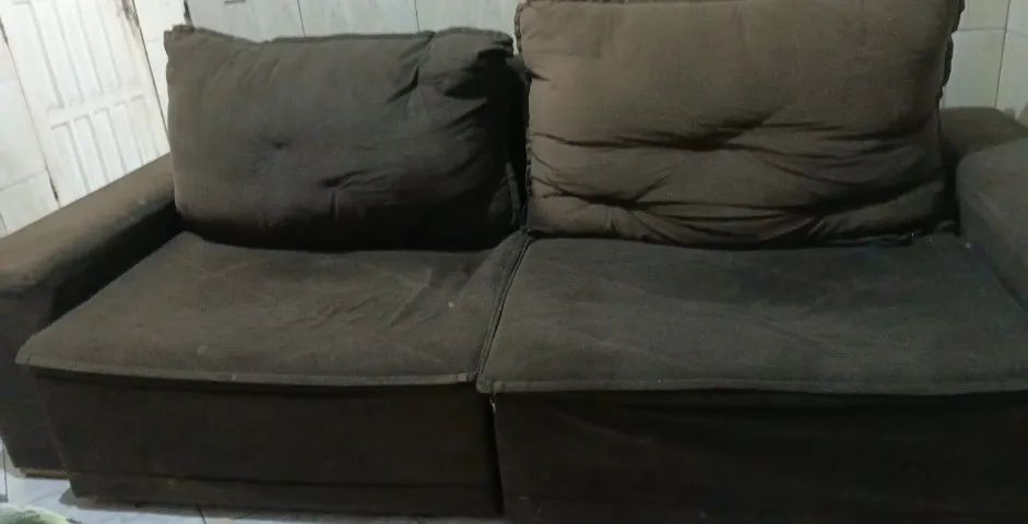 Sofá retrátil 4 lugares usado - Foto 2