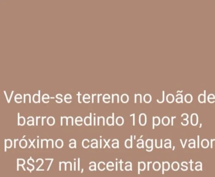 Terreno no João de barro 10×30