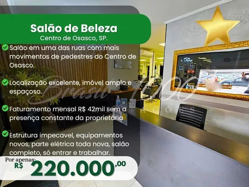 Salão de Beleza no Centro de Osasco, SP. (Cod. 112966)