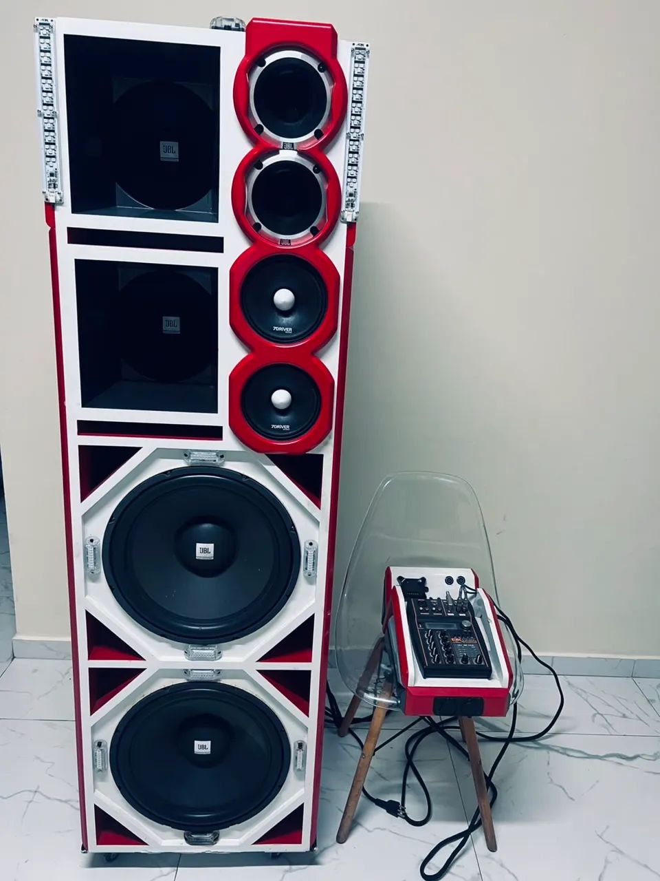 CAIXA DE SOM PROFISSIONAL JBL COMPLETA - PROJETO PREMIUM 