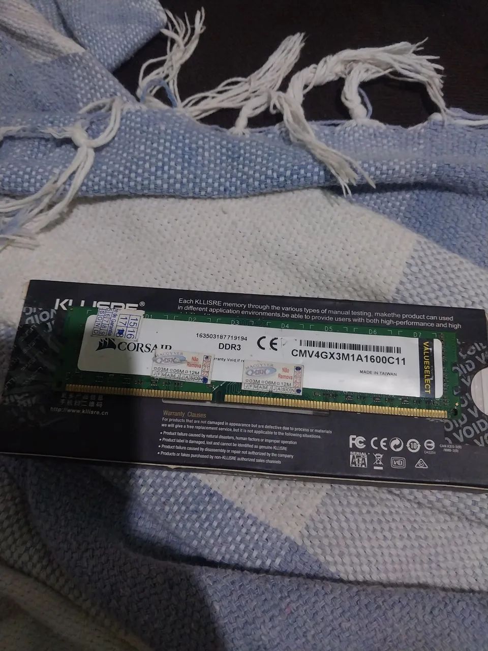 Memória RAM DDR3 4GB417562081384222721