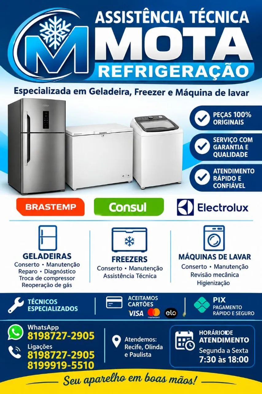 Assistência técnica Mota Refrigeração 