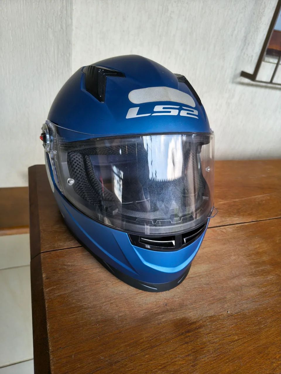 Vende-se capacete LS2 FF358 classic EVO azul fosco, tamanho 62 - Foto 2