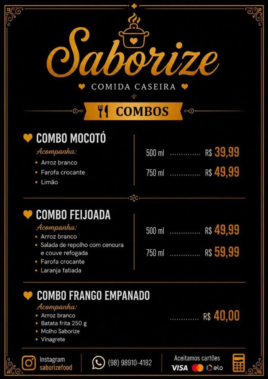 Lanchonete SABORIZE, a feijoada é o mocoto mais top da ilha