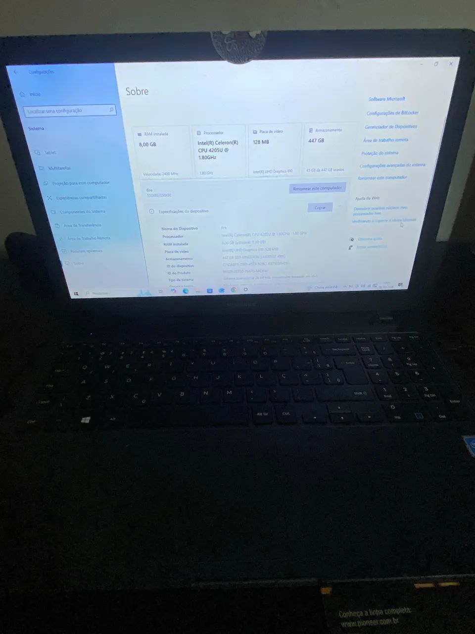 Notebook samsung celero