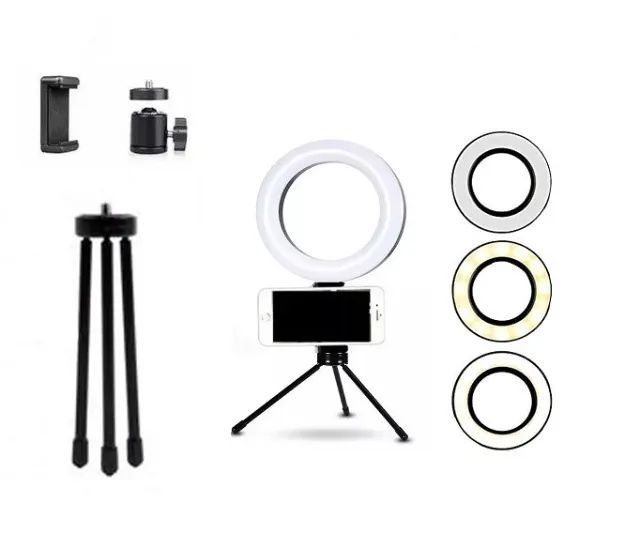 Ring Light Mesa 16cm  Com Tripe - Foto 2