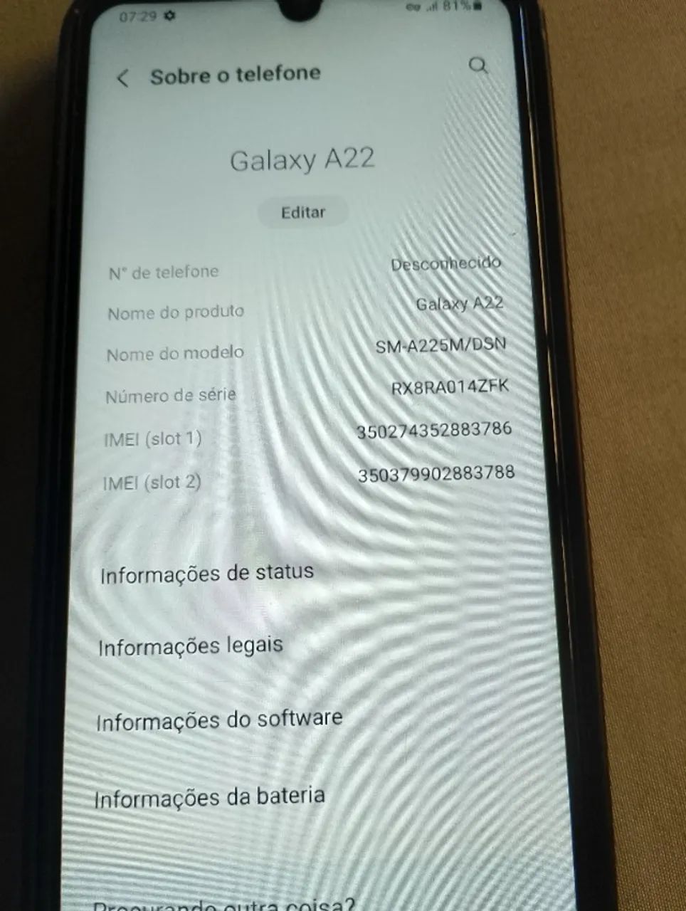 Celular Samsung A 22 