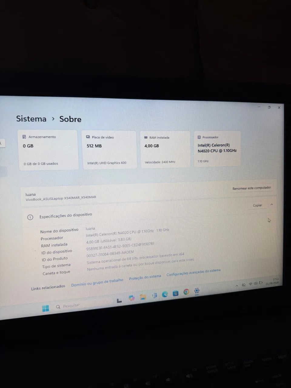 Notebook ASUS VivoBook X540MA / X540MAR. - Foto 2
