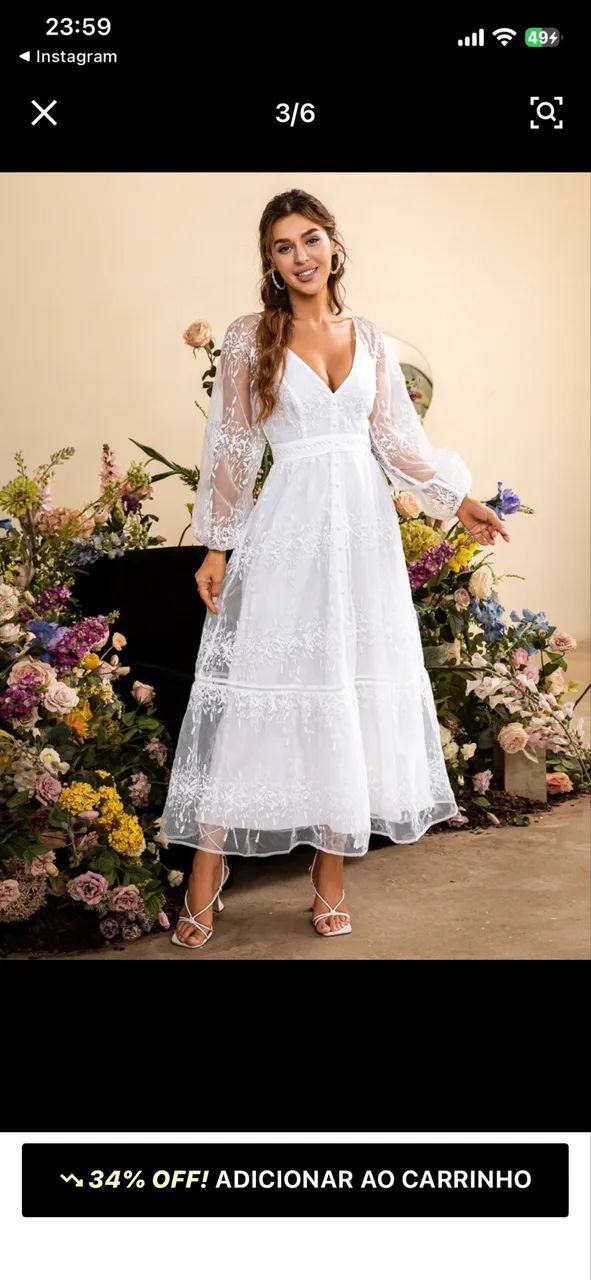 Vestido de casamento civil
