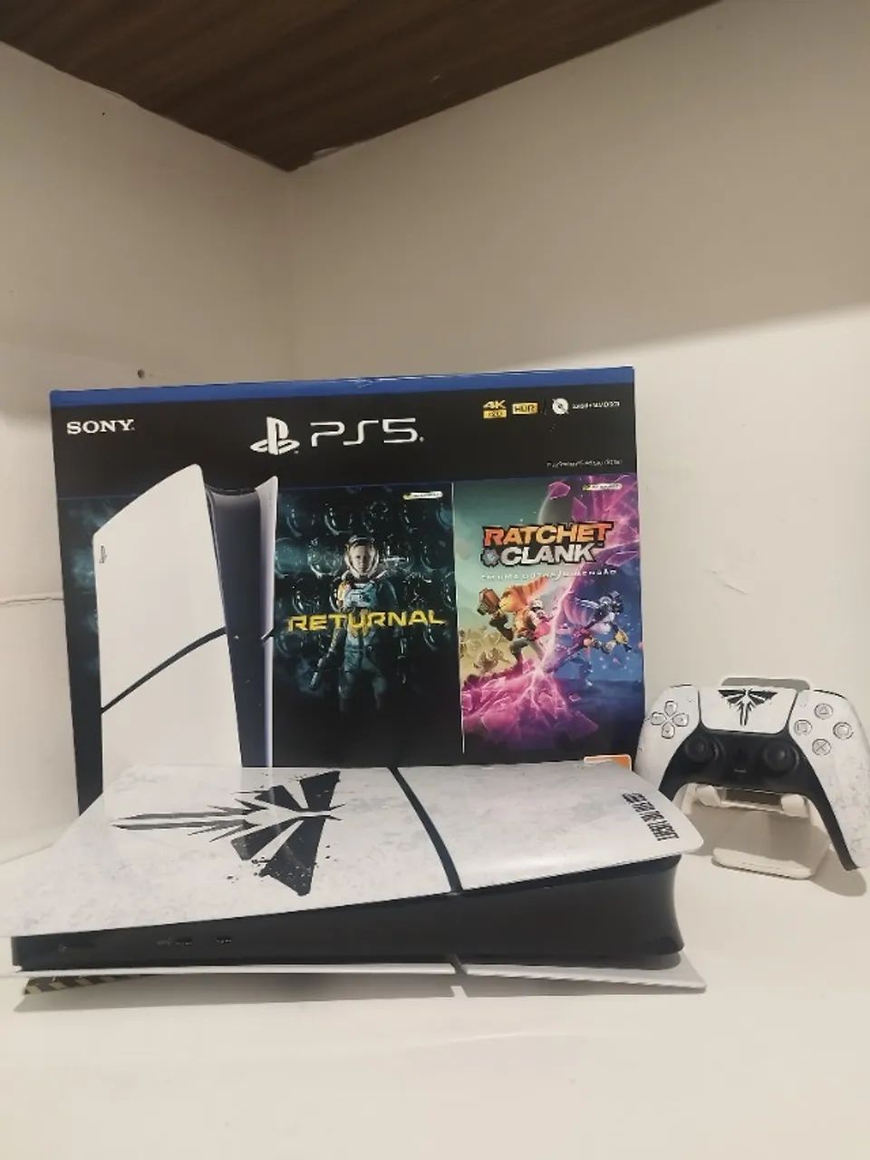 PS5 SLIM 1T - 1 CONTROLE + 2 JOGOS | PERFEITO ESTADO - Foto 2