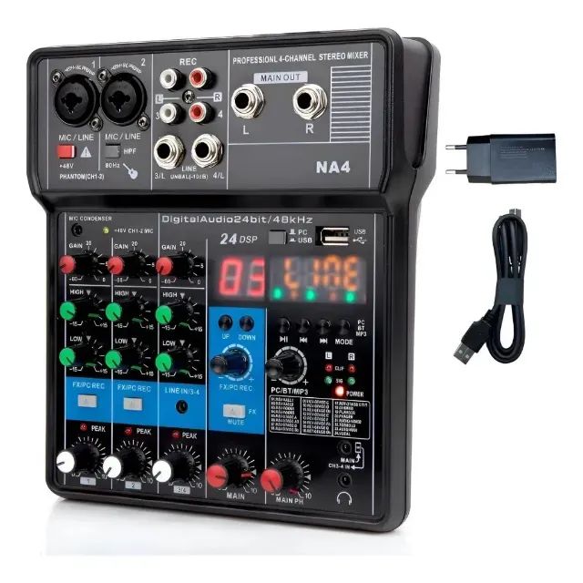Mesa de Som Teyun AN4 4 Canais interface de audio  - Foto 3