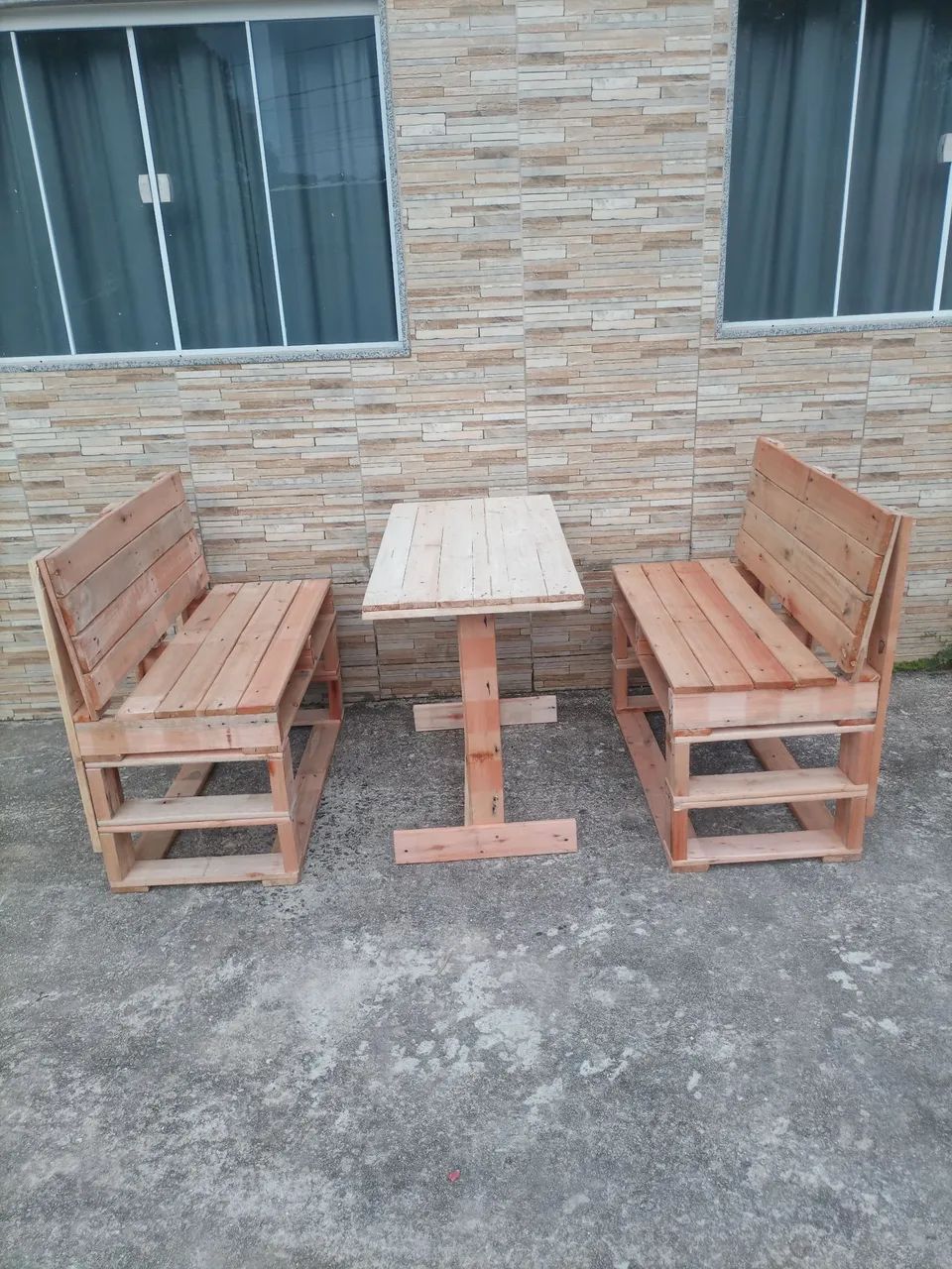 Kit sofá de pallet e mesa
