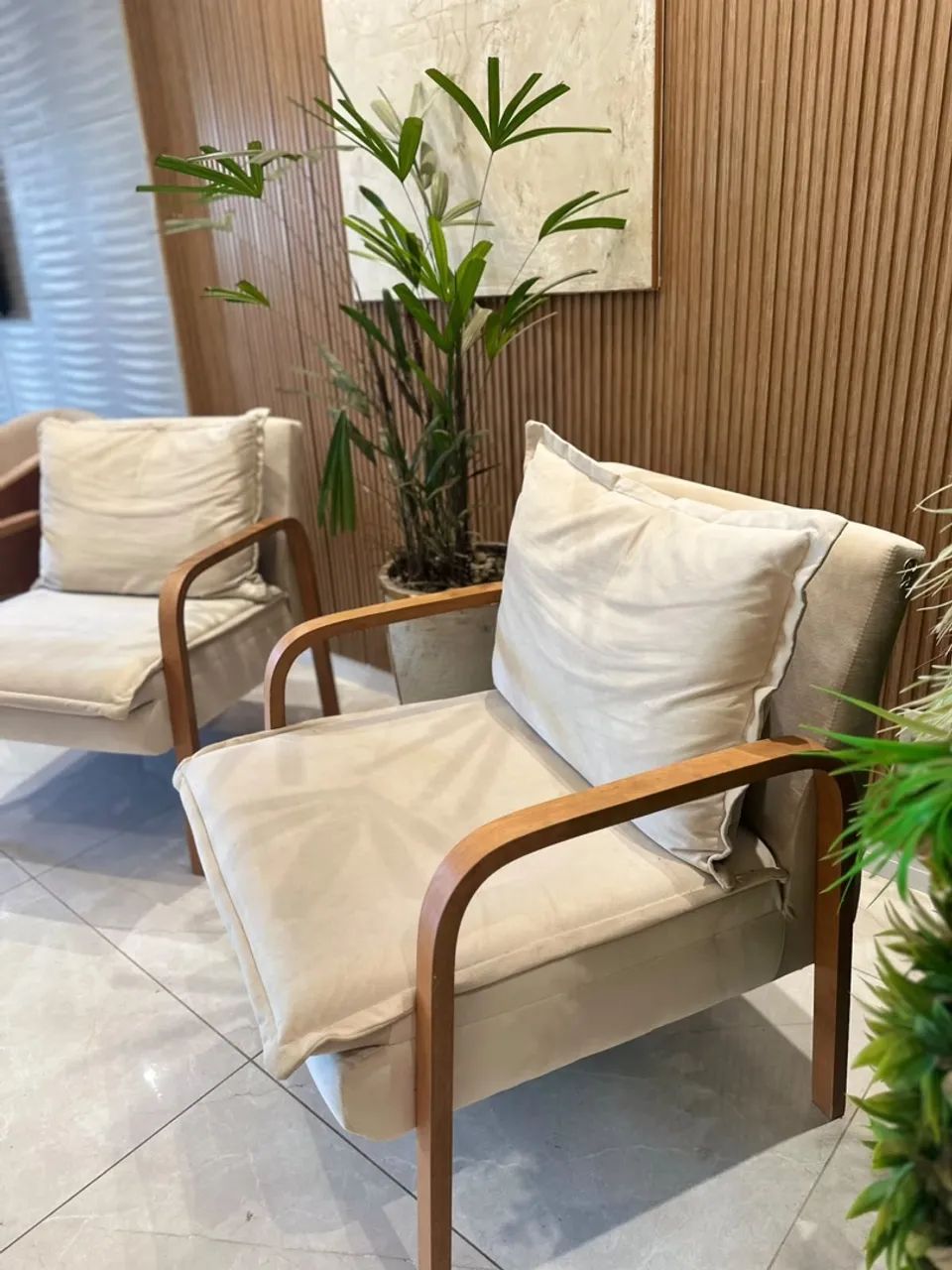 Jogo de poltronas em suede Bianchi Móveis - Foto 2