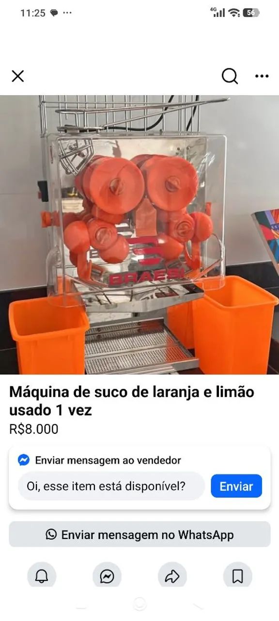 Vendo extratora de suco de laranja 