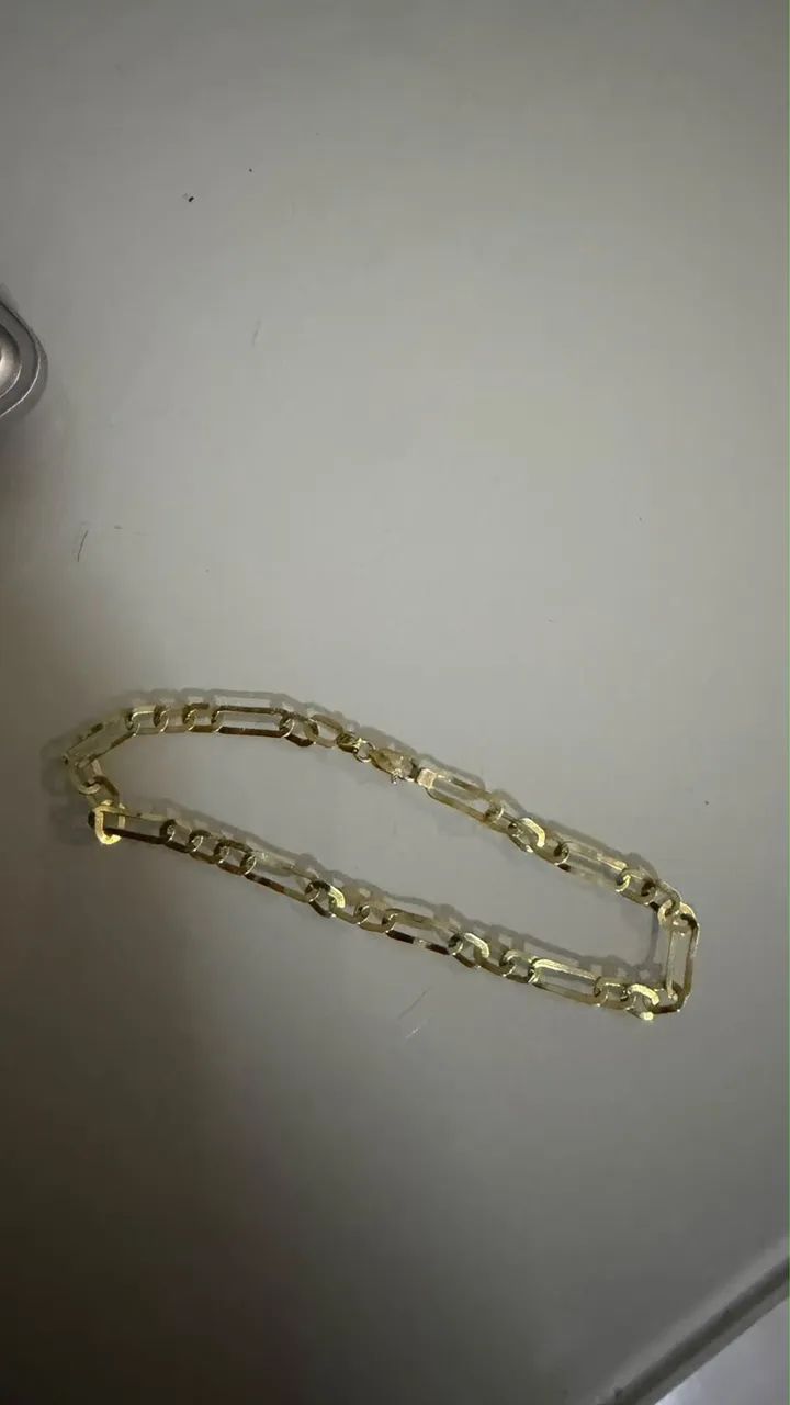 Pulseira de ouro 18k 3 elos 