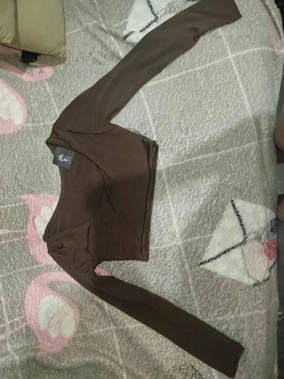 Cropped feminino de manga longa - Foto 2