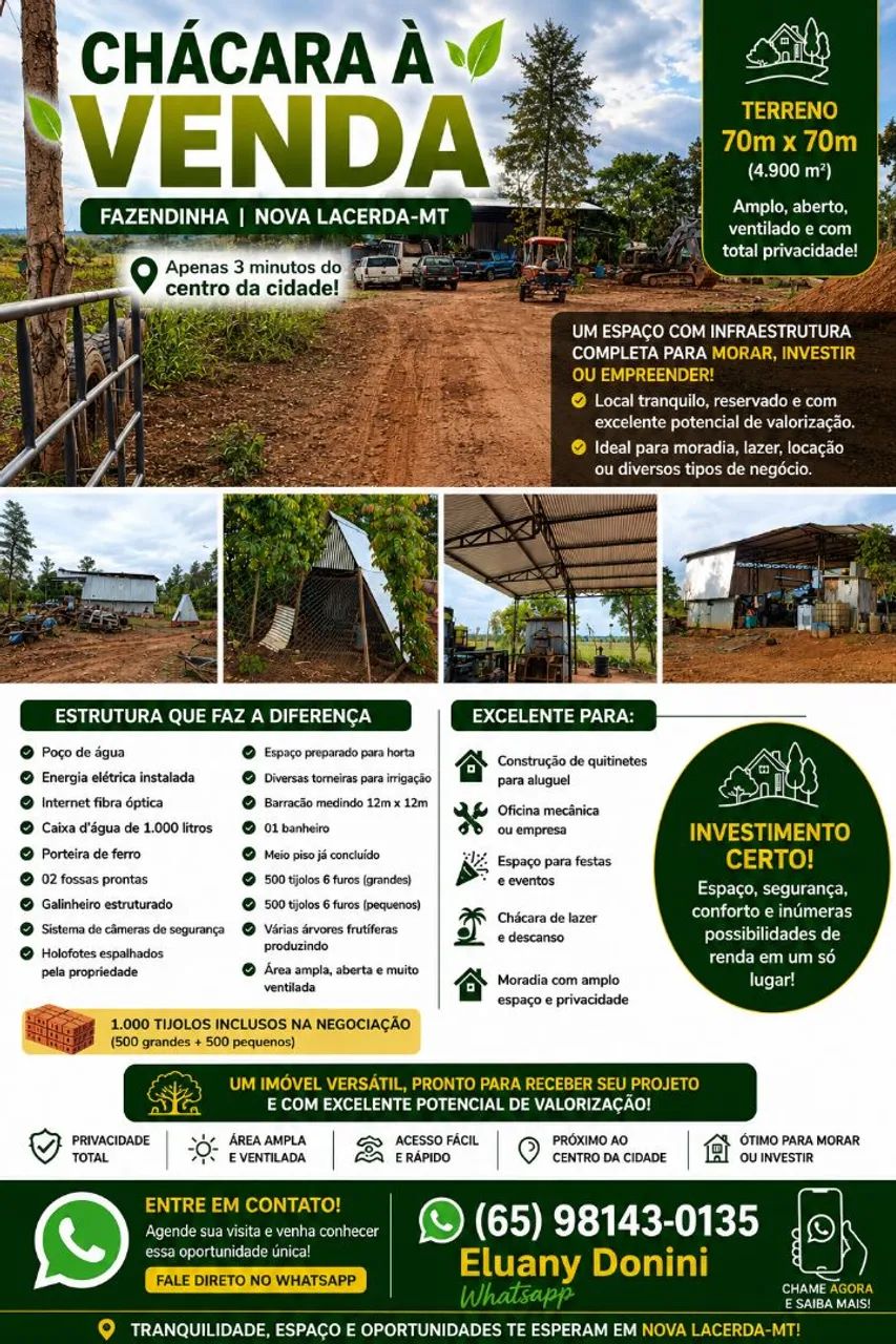 Vende-se chácara na Fazendinha 