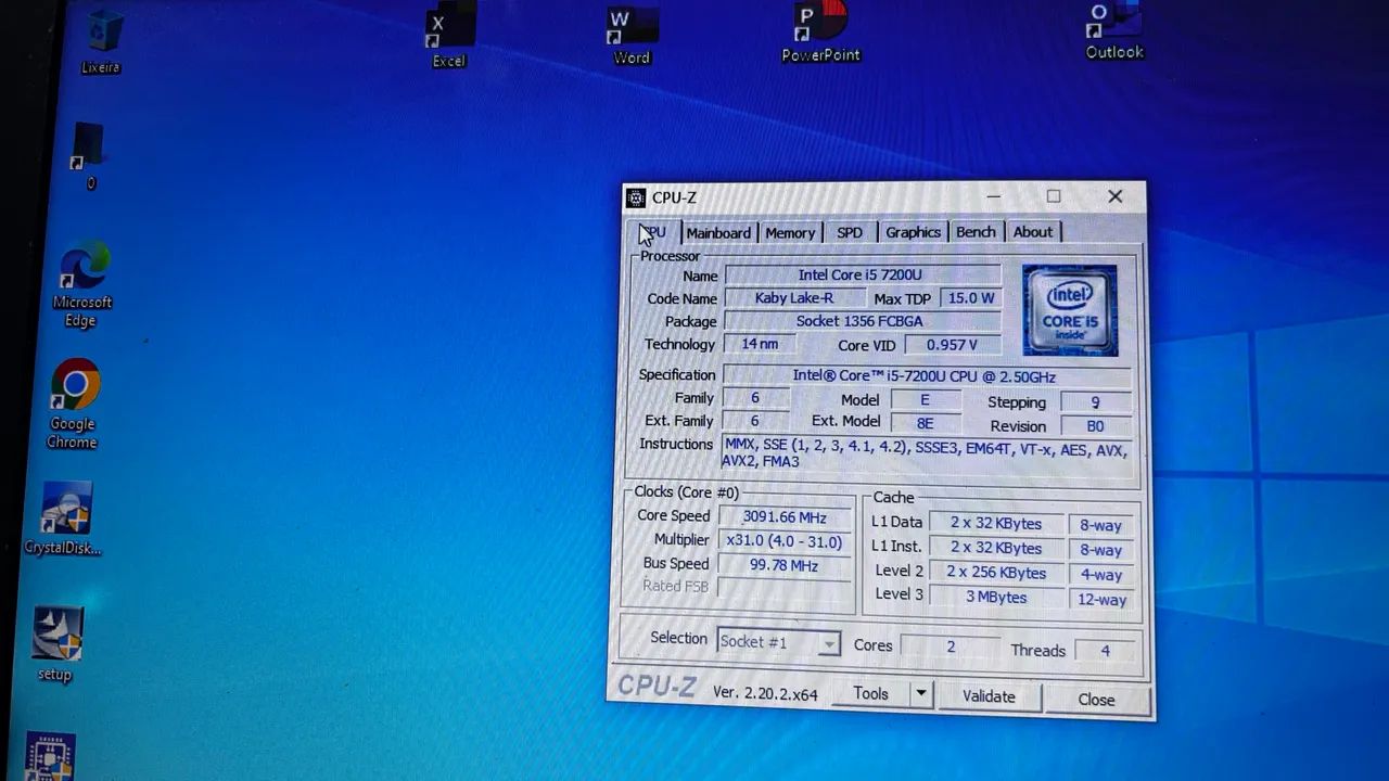 Notebook Aspire Acer i5 7200 2.5 ghz com fast turbo 3.1 com ssd 240 com 8 ( lindo note ) - Foto 3