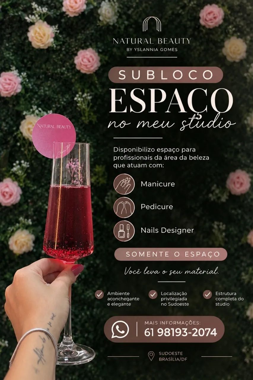 SUBLOCAÇÃO PARA DESIGN DE UNHAS 