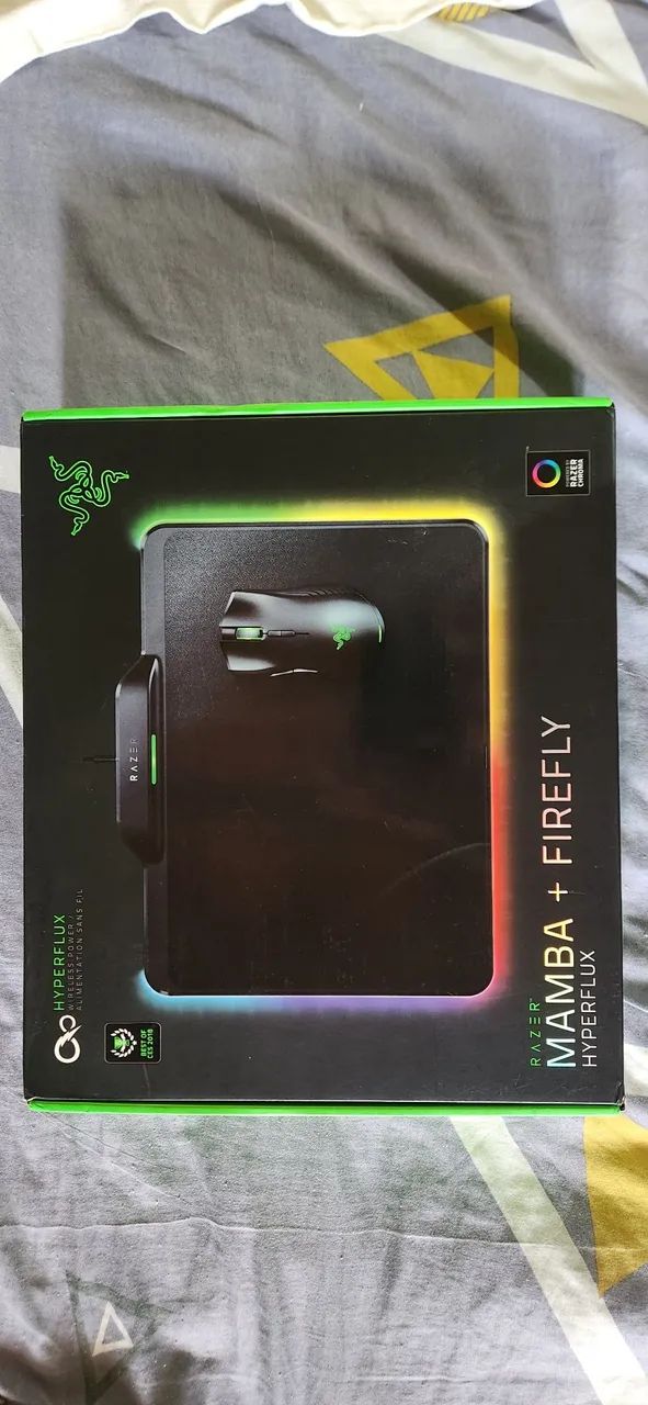 Mouse  + mousepad mamba hyperflux razer NOVO!