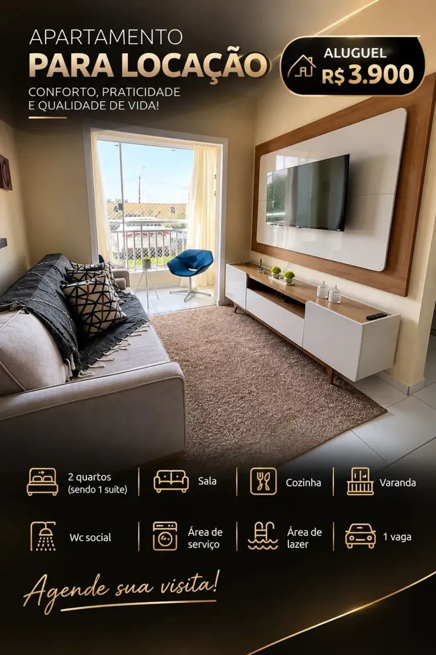 APARTAMENTO PARA LOCAÇÃO | 2 QUARTOS