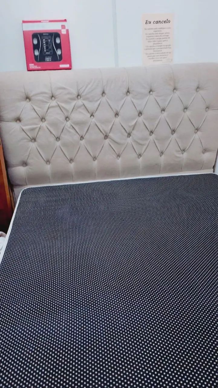 Cama box de casal, com colchão e cabeceira - Foto 4