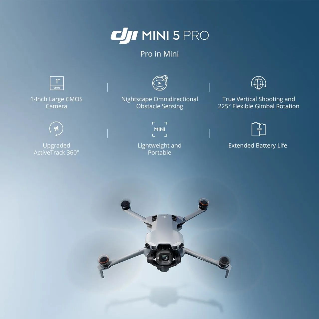 Drone DJI Mini 5 PRO com controle e bateria reserva - Muito novo!  - Foto 4