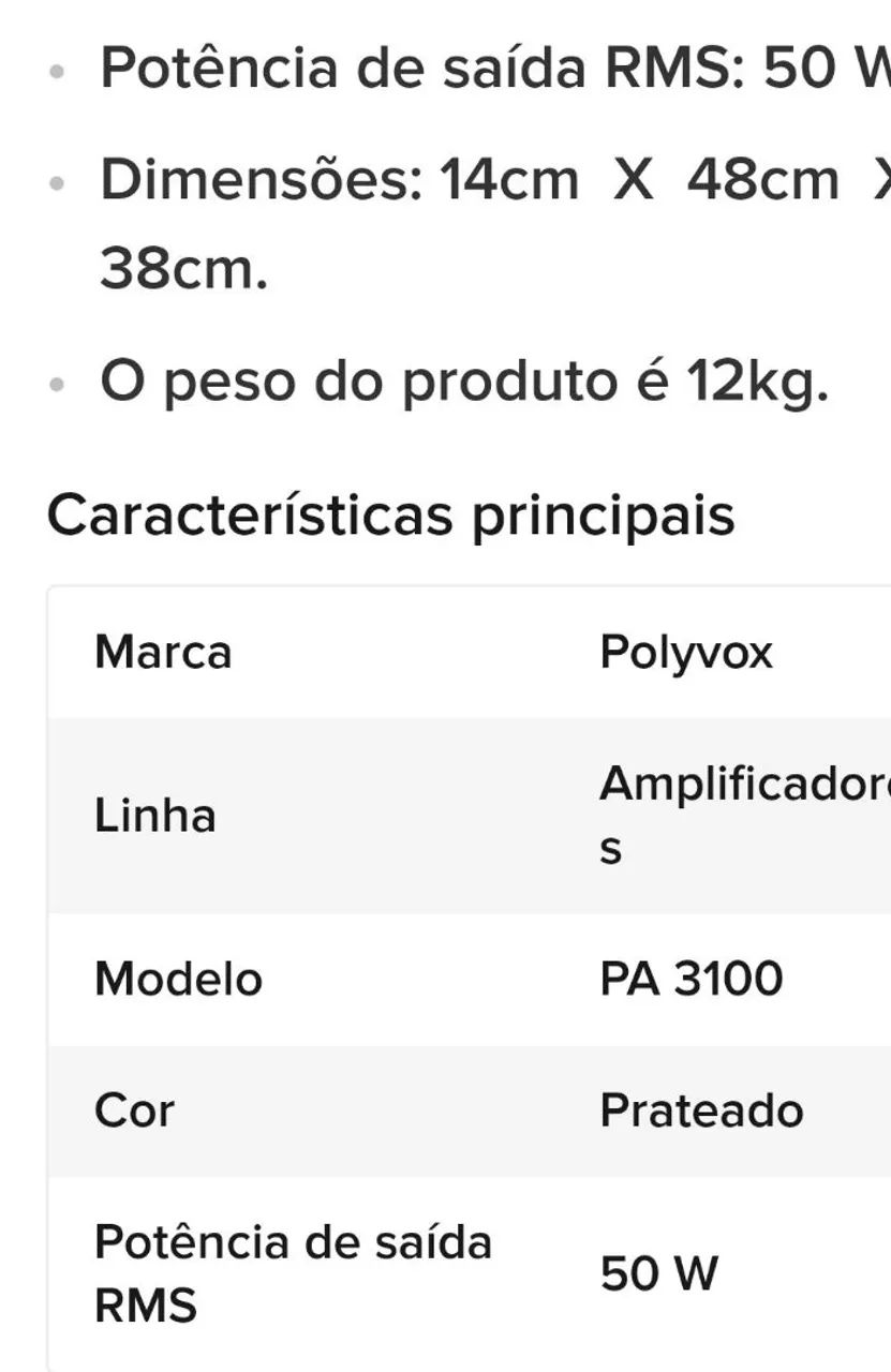 Amplificador polyvox ap 3100 - Foto 5