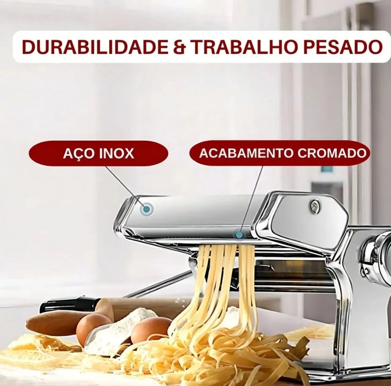 Máquina Inox fazer diversas massas frescas design Italiano. - Foto 5