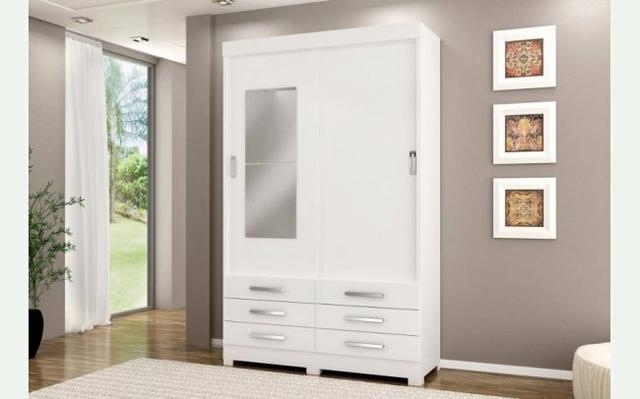 Guarda-Roupa Porta de Correr com Espelho Montagem Gratuita - Foto 2