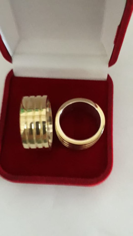 Par Aliança moeda Antiga noivado ou casamento  - Foto 2