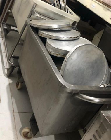 Carrinho auxiliar industrial inox