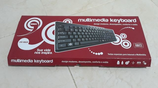 Vendo teclado com fio para pc novo