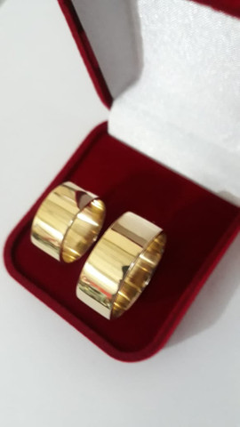 Par Aliança moeda Antiga noivado ou casamento  - Foto 4