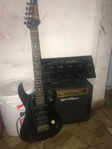 Guitarra caixa e pedaleira - Foto 2
