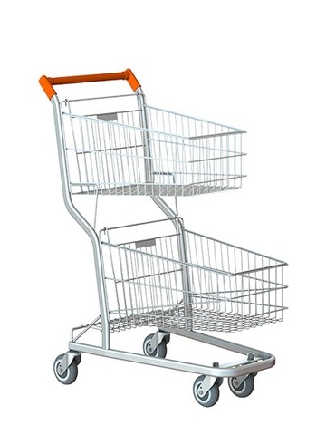 Carrinho de compras Duplo 90 Litros **novo direto da indústria**